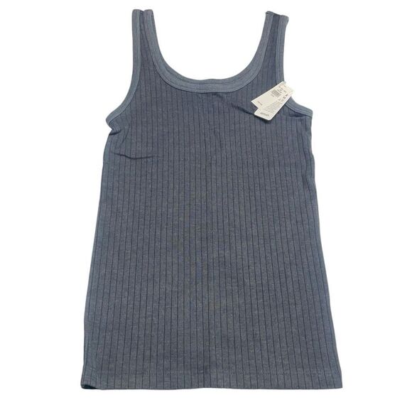 Aerie Smoke Gray No BS Wide Ribbed Double Scoop Tank N0514 - Picture 2 of 6